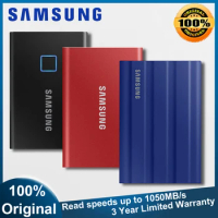 Samsung T7 portable NVMe SSD T7 Shield Hard Disk 1TB 500GB 2TB 4TB External T7 Touch Solid State Drive Type-C USB 3.2 Gen 2 PSSD