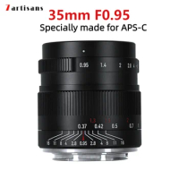 7artisans 35mm F0.95 Large Aperture Portrait Lens for Sony E A6600 Fuji FX for Canon EF-M M6 Nikon Z Z9 M4/3 Mount DC-S1