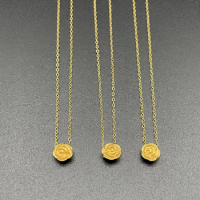 24k pure gold pendant 999 real gold charms pendant 3d hard gold rose pendants for women gold beads for bracelet