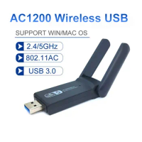 USB Wireless Wifi Adapter USB3.0 1200m RTL8812 DUAL BAND USB dongle WIFI receiver for linux/Windows