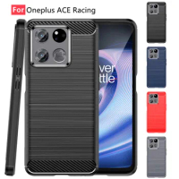 For Cover OnePlus ACE Racing Case For OnePlus ACE Racing Coque Carbon Fiber Bumper Soft TPU Cover For OnePlus ACE Racing Fundas