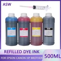500ML Refill Ink Kit for Epson for Canon for HP for Brother Printer CISS Ink and refillable printers dye ink