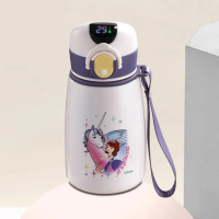 【Disney 迪士尼】316不鏽鋼兒童便攜提帶吸管保溫杯-380ml(迪士尼保溫杯保溫瓶)
