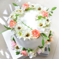 仿真生日蛋糕模型花卉  婚禮婚慶甜品臺搭配樣品擺臺假蛋糕可定制