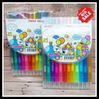 (SALE) KRAYON PUTAR 12 WARNA / TWIST CRAYON TERMURAH / PERLENGKAPAN SEKOLAH UNTUK MENGGAMBAR DAN MEW