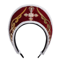 Medieval Royal Tudor Crown Headband Handmade Lolita Virgin Hair Retro Cosplay Gothic Court Headdress