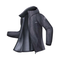 【HODARLA】男星火刷毛外套-連帽外套 蓄暖 保暖 慢跑 路跑 反光 台灣製 麻花藍(3164902)