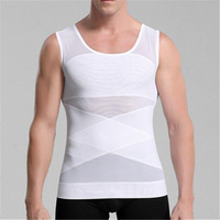 Ngực nén vest người đàn ông gynecomastia Bộ Đồ định hình không tay đai điều chỉnh tư thế bó eo giảm