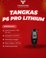 Tangkas Motor Listrik P6 Pro Lithium Gray Surabaya
