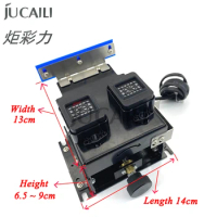 JCL Double Head XP600 Cap Station for Epson XP600 Print Head Pump Assembly DTF Printer Cleaning Unit Ink Stack Lifting Aluminum