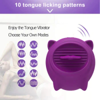 Tongue Licking Vibrator For Women Lick Nipples Dildo Oral Sex Stimulator Clitoral Massage Masturbation For Adult Couple Sex Toys