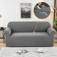 Waterproof Sofa Cover 1/2/3/4 Seater Couch Cover L Shape Adjustable Spandex Sofa Cover for Living Room Slipcover Jacquard