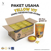 PAKET USAHA YELLOW VIT 50pcs @100gr - Vitamin & Jamu Ayam Penambah Nafsu Makan Imunitas Kesehatan & 