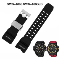 For Casio G-SHOCK Black Gold Watchband Big Mud King GWG-1000 GWG-1000GB High Quality Modified Resin Silicone Male Watch Strap