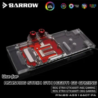 BARROW Water Block use for ASUS ROG STRIX GTX1660Ti 6G / A6G / O6G GAMING / Full Cover GPU Block / 5V 3PIN Header A-RGB