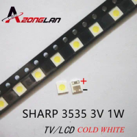 500PCS For SHARP LED TV Application LCD Backlight for TV LED Backlight 1W 3V 3535 3537 Cool white GM5F22ZH10A