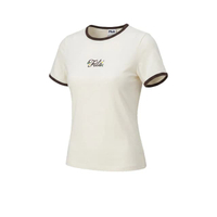 Ringer เสื้อยืดผู้หญิง สีเบจ