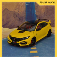 AUTOART Collectible 1:18 Honda CIVIC TYPE R FK8 YELLOW Gift for friends and family