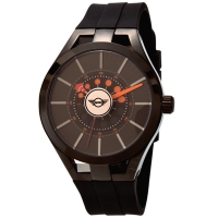 MINI Swiss Watches 石英錶 44mm 黑色轉盤錶面 黑色矽膠錶帶