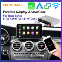 Android Auto AI Box For Mercedes Benz A B C E Class GLA CLA W177 W204 W205 W246 W218 W212 W207 X204 W461 NTG 4.0 4.5 5.0 CarPlay
