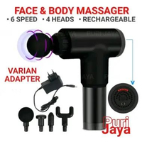 Alat Pijat Getar Genggam Face Body Massager Massage Genggam Rechargeable Lehiko Cas Baterai Portable
