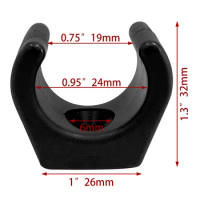 Pipe Clamps Ladder Hook Clips For 24mm Tube Nylon Portable Universal 1pc/2pcs 24mm/0.95inch 26mm*32mm Boat Yacht