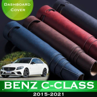 For Mercedes Benz C-Class W205 C180 C200 C220 C250 C300 2015-2021 Car Dash Avoid Light Pad Instrument Platform Desk Cover Mat