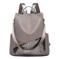 Women Backpack Patchwork Design Waterproof Multi Pocket Knapsack Anti-theft Schoolbag Fashion Shoulder Mochila Bags for Travel