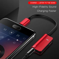 2 in 1 Type C To 3.5mm Jack Earphone Charging Adapter For Huawei P30 P20 Mate 20 Pro Xiaomi 6 USB C AUX Audio Splitter Converter