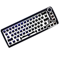 RGB Hot Swap Programmable DIY Mechanical Keyboard Kit Support AKKO Cherry MX Gateron Kailh Mechanical Switches Black