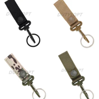 Tactical Key Holder Keeper Duty/Utility Belt Nylon Keychain Ring Loop Fob Clip MOLLE Strap Gear Organizer Military Hook Snap