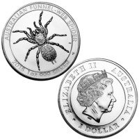 2015 Australian 1oz Funnel Web Spider Elizabeth II Silver Coin