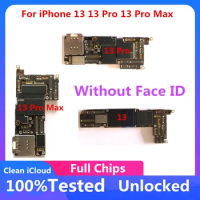For iphone 13 13 Pro 13 Pro Max Motherboard With/No Face ID Clean iCloud Unlocked main Logic Board Support Update