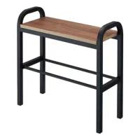 Black Shoe Rack with Wooden Top Storage Table Entryway Organizer Elegant Modern Design Japan Designed 18.9"W x 18.1"H 5.95 lbs