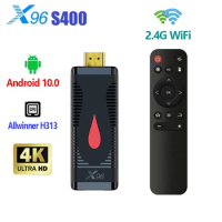 X96 S400 Smart TV Stick Android 10.0 HD 4K 3D TV Box WiFi 4G Smart Media Player TV Receiver Allwinner H313 Quad Core Set Top Box