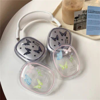 Cute beautiful butterfly Case for AirPods Max Headphones,Clear Soft TPU Skin Anti-Scratch,Ultra Protective Cover for AirPods Max