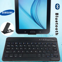 Mini Wireless Bluetooth Keyboard Rechargeable Keys for Samsung Galaxy Note 8.0/Tab 7.0/Tab A/Tab E Tablet Keyboards+Bracket