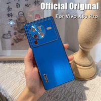 Luxury Brushed Metal Phone Case For Vivo X80 Pro Soft Bumper Full Lens Camera Protection Shockproof Cover For VIVO X80 Pro Funda