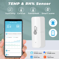 Tuya WiFi Temperature Humidity Sensor Smart Life WiFi Thermoneter Home Work With Alexa Google Home No Hub Required