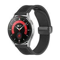 FMagnetic หัวเข็มขัดสายหนัง18มิลลิเมตร20มิลลิเมตร22มิลลิเมตรซิลิโคนวงสำหรับ Samsung Watch Galaxy 6 5 Pro 4สำหรับหัวเว่ย GT2สำหรับ Amazfit Vintagemkp