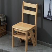 實木梯椅家用梯子餐椅子折疊兩用梯凳室內登高踏板樓梯多功能實木