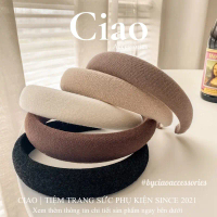 [HOẢ TỐC 1H] Băng đô/ Cài tóc vải mềm thiết kế trơn gam màu trung tính mã 06 Ciao accessories