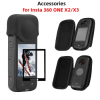 Storage Case for Insta 360 ONE X2/X3 Stand-alone Package PU Protective PU Handbag Bag Panoramic Camera Portable Accessories