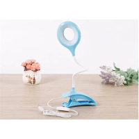 Lampu Meja Belajar LED Clip Circle Design Lampu Belajar
