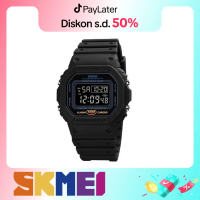 Jam Tangan Digital Sports SKMEI Pria Wanita 1628 LED Original Tahan Air 30M Stainless Watches