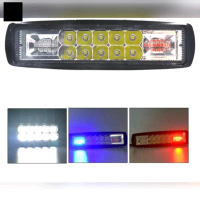 Lampu Tembak Led Sorot Worklight 30Watt CWL 10 Mata Plus Strobo Slim Bar Besi