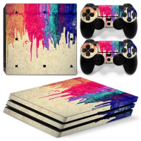 For PS4 Pro Console and 2 Controllers Skin Sticker PS4 Graffiti Design Protective Decal Removable Cover