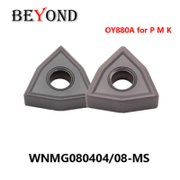 BEYOND WNMG0804 WNMG080404-MS WNMG080408-MS OY880A Carbide Inserts WNMG 080404 080408 Lathe Cutter Turning Tool General Insert