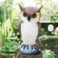 1pcs Resin Owl to Keep Birds Away for Mom Women Owl Scarecrow for Garden Yard Outdoor Courtyard Deco