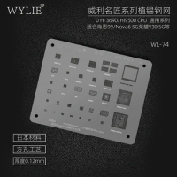 Wylie WL-74 BGA Reballing Stencil Kirin990 Hi3690/Hi9500 CPU for HUAWEI Nova 6 5G/Honor V30 5G BGA153 BGA200 Planting Tin Net
